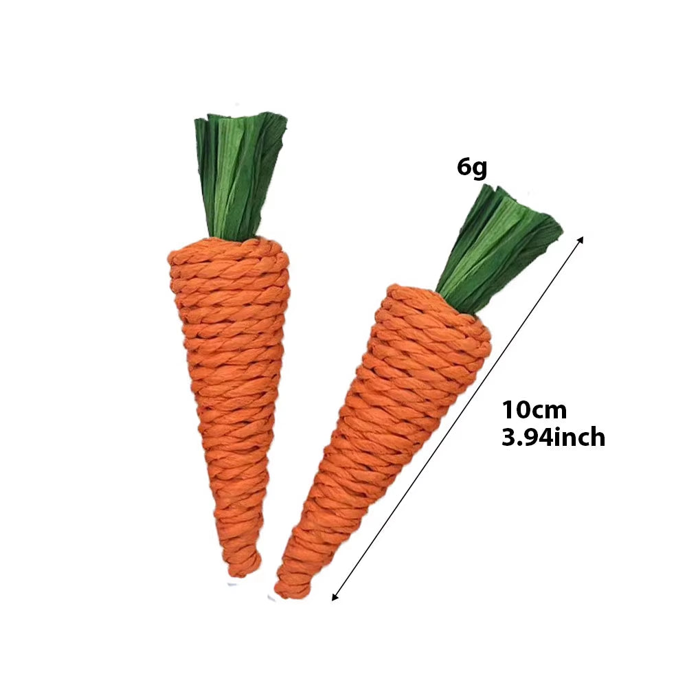 Small Animal Chew Toys for Ribbit Bunny Hamster Guinea Chinchillas Tooth Cleaning Molar Grinding Toys Pet Supplies