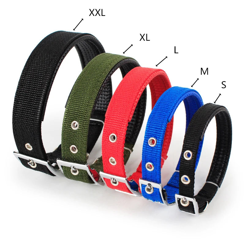 Solid Dog Collars Nylon Dog Collar for Small Medium Large Dogs Teddy Keji Pitbull Bulldog Beagle