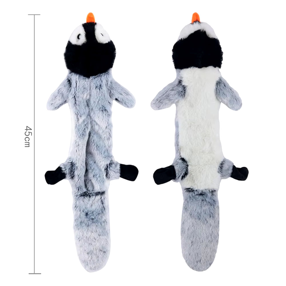 Funny Simulated Animal No Stuffing Dog Toy with Squeakers Durable Stuffingless Plush Squeaky Dog Chew Toy Crinkle Pet Squeak Toy