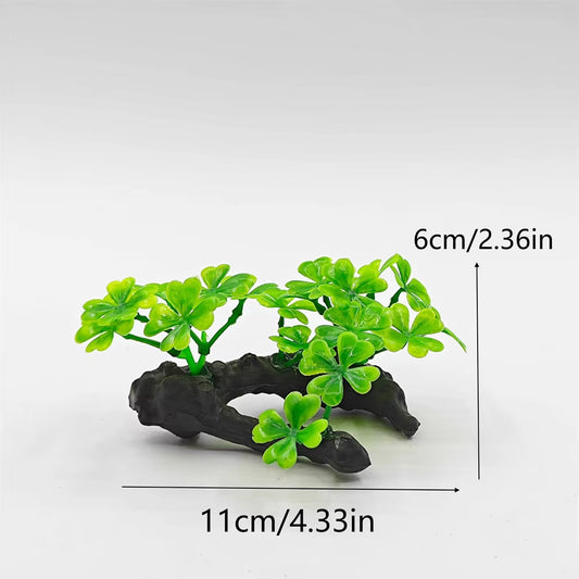 Aquarium Simulation Plant Plastic Artificial Turtle Tree Trunk Plant Plant Fish Tank Grass Wood Decoration Underwater Plants