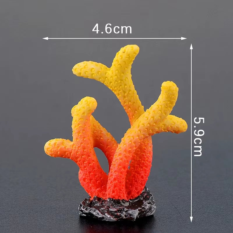 Artificial Coral Fish Tank Decoration Emulates Starfish Resin Reef Landscape Aquarium Craft Fish Tank Decoration Accessories