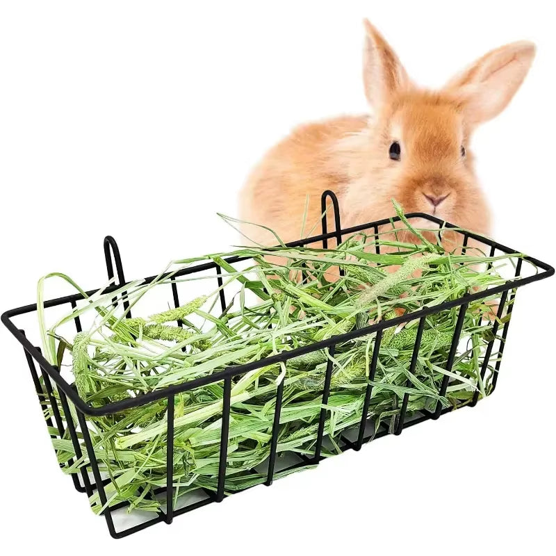 Rabbit Hay Feeder Metal Rabbit Hay Rack Multi-Function Hay Racks Rabbit Feeder Racks Guinea Pig Bunny Cage Accessories