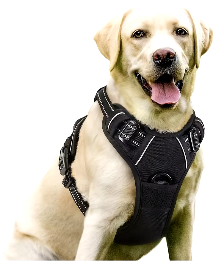 No Pull Dog Harness Front Clip Heavy Duty Reflective Easy Control Handle for Large Dog Walking