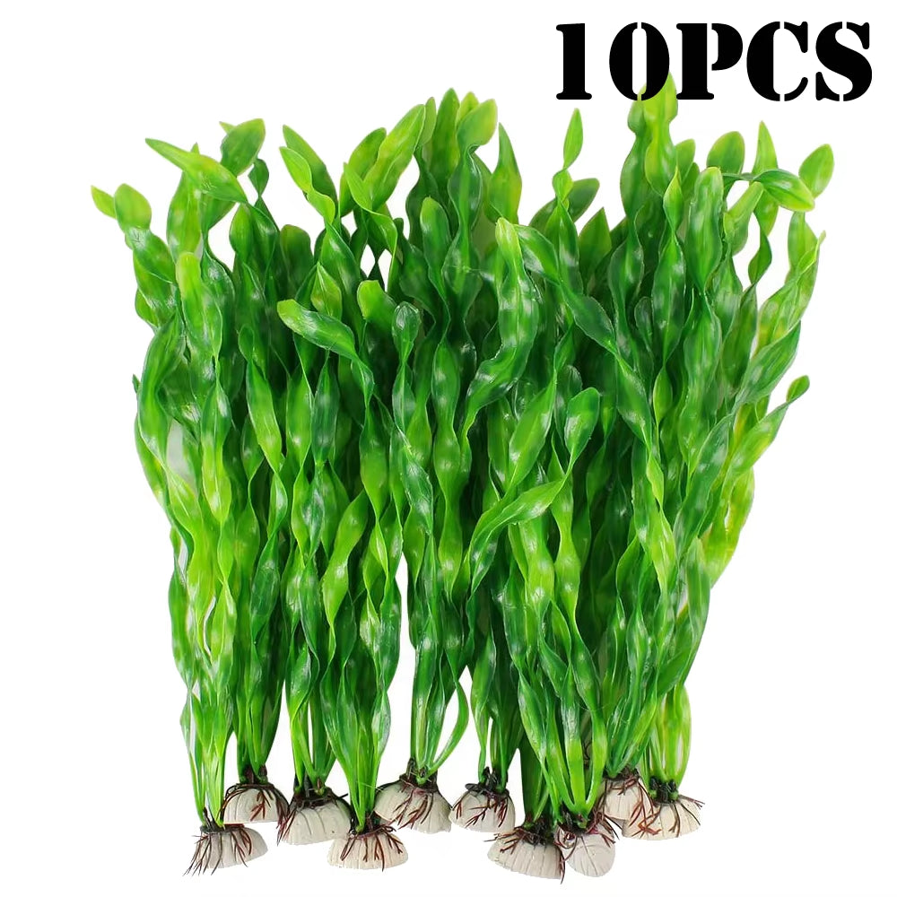 5/10Pcs Plastic Aquarium Plants Fish Tank Decorations Artificial Seaweed Water Grass Underwater Plants for Aquarium Accessories