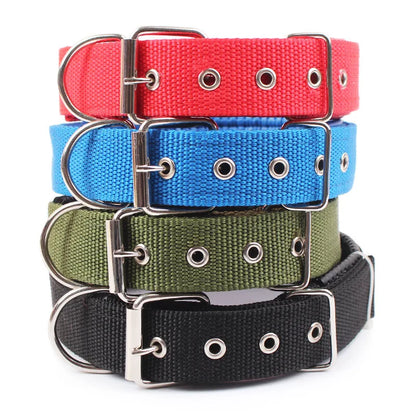Solid Dog Collars Nylon Dog Collar for Small Medium Large Dogs Teddy Keji Pitbull Bulldog Beagle
