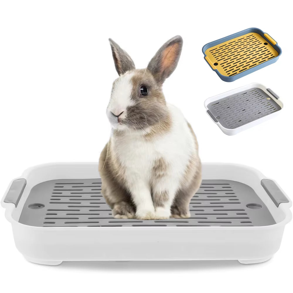 1Pc Rabbit Litter Box Small Pet Toilet Tray Bunnie Corner Toilet Box for Ferret Hamster Dragon Cat Guinea Pig Dutch Pig Supplies