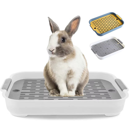 1Pc Rabbit Litter Box Small Pet Toilet Tray Bunnie Corner Toilet Box for Ferret Hamster Dragon Cat Guinea Pig Dutch Pig Supplies