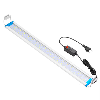 Ultra Thin LED Aquarium Light Aquatic Plant Light Expandable Clip on Light 18-75CM Fish Tank 220-240V