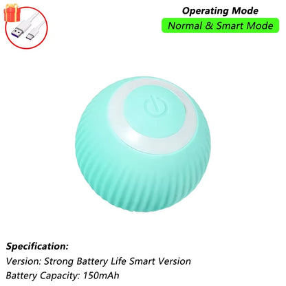 Interactive Ball Toy for cats and dogs, Automatic Rolling Ball with Tail, Rechargeable