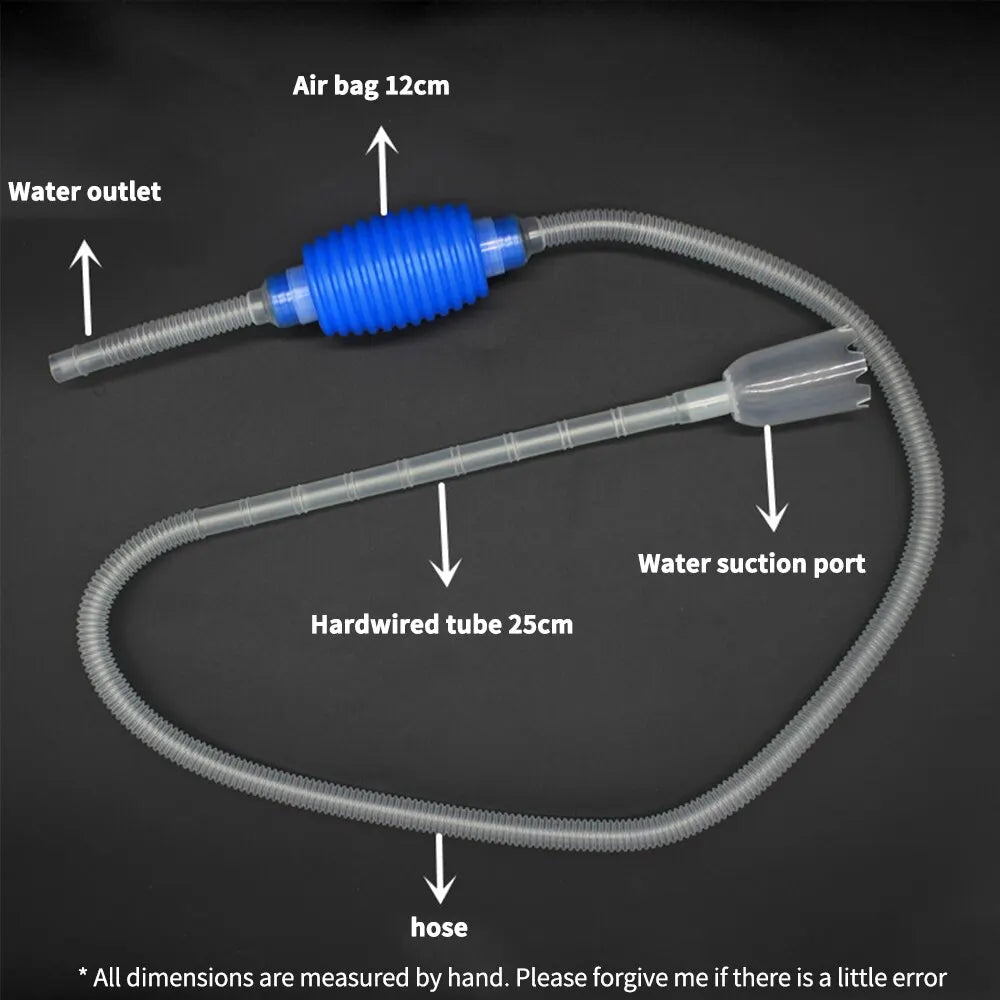 Aquarium Siphon Fish Tank Syphon Vacuum Gravel Water Filter Cleaner Siphon Pump Manual Cleaner Changersafe Vacuum