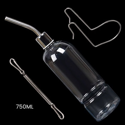 180/350/750ML Plastic Rabbit Drinking Bottle Hamster Cage Water Bottle Dispenser for Bunny Guinea Pig Squirrel Small Pet Feeder