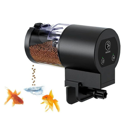 Automatic Fish Feeder for Aquarium,100Ml Capacity Auto Fish Feeders Easy to Set up with Battery