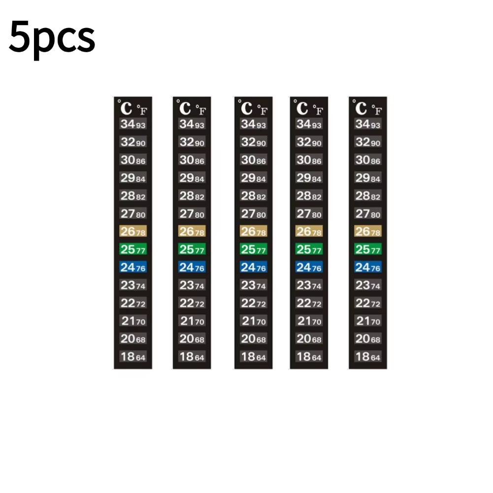 Digital Aquarium Home Stick-On Thermometer Fish Tank Strip Dual Scale C/F Discolor Temperature Measurement Sticker Tools