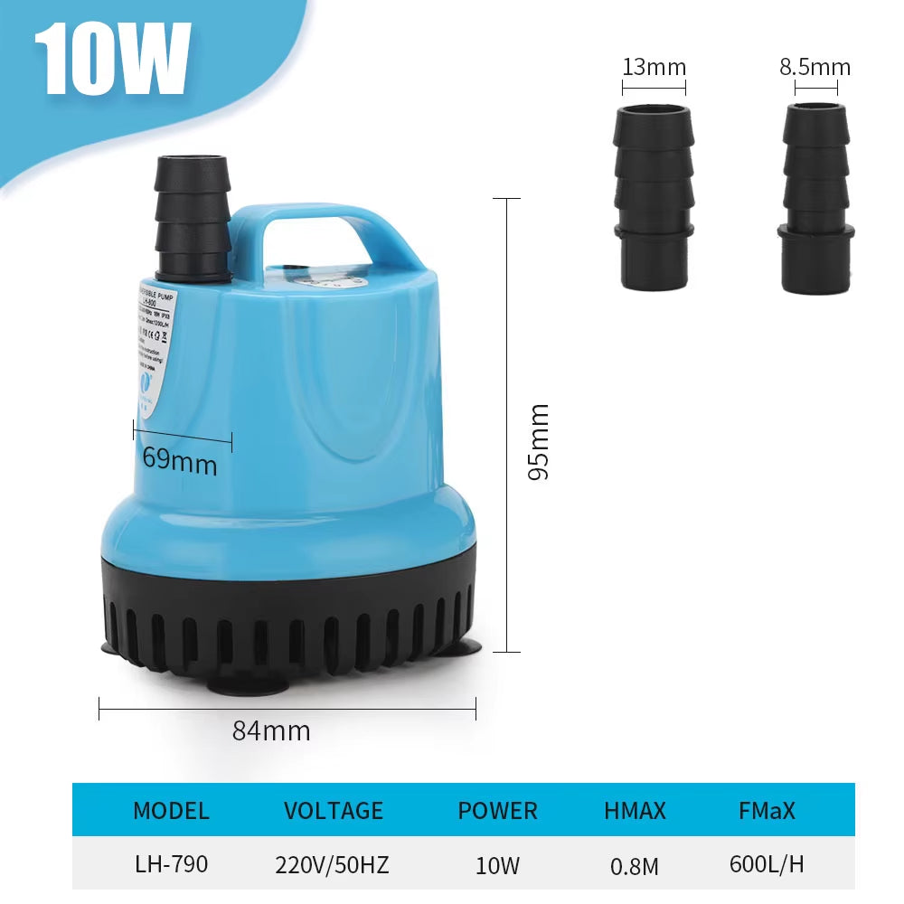 10/18/25/45/60/85/105W Submersible Water Pump Aquarium Circulating Pump Filter Bottom Suction Pump Fish Tank Water Pump