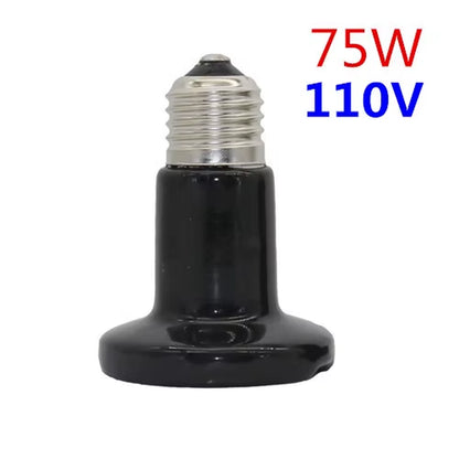 1 Pcs Reptile Pet No Light Far Infrared Ceramic Heating Lamp E27 Small Mini Heat Lamp 25W 50W 75W 100W