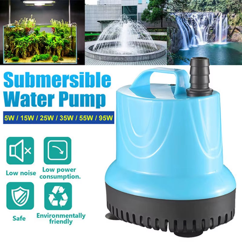 10/18/25/45/60/85/105W Submersible Water Pump Aquarium Circulating Pump Filter Bottom Suction Pump Fish Tank Water Pump