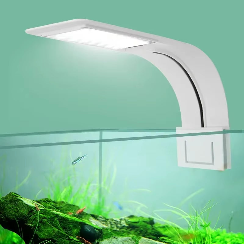 Super Slim LED Aquarium Light Lighting Plants Grow Light 5W/10W/15W Aquatic Plant Lighting Waterproof Clip-On Lamp for Fish Tank