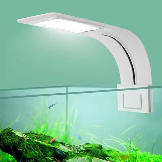 Super Slim LED Aquarium Light Lighting Plants Grow Light 5W/10W/15W Aquatic Plant Lighting Waterproof Clip-On Lamp for Fish Tank