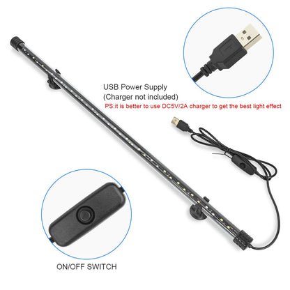 USB Aquarium Light LED Plant Grow Lamp 18-58CM Aquariums Decor Lighting Waterproof Fish Tank Light