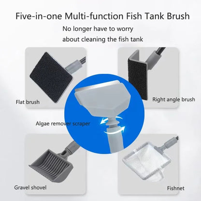 Aquarium Fish Tanks Cleaning Tools Kit Algae Tank Cleaner Set Aquarium Cleaner Fish Tank Net Scraper Sponge Accessories