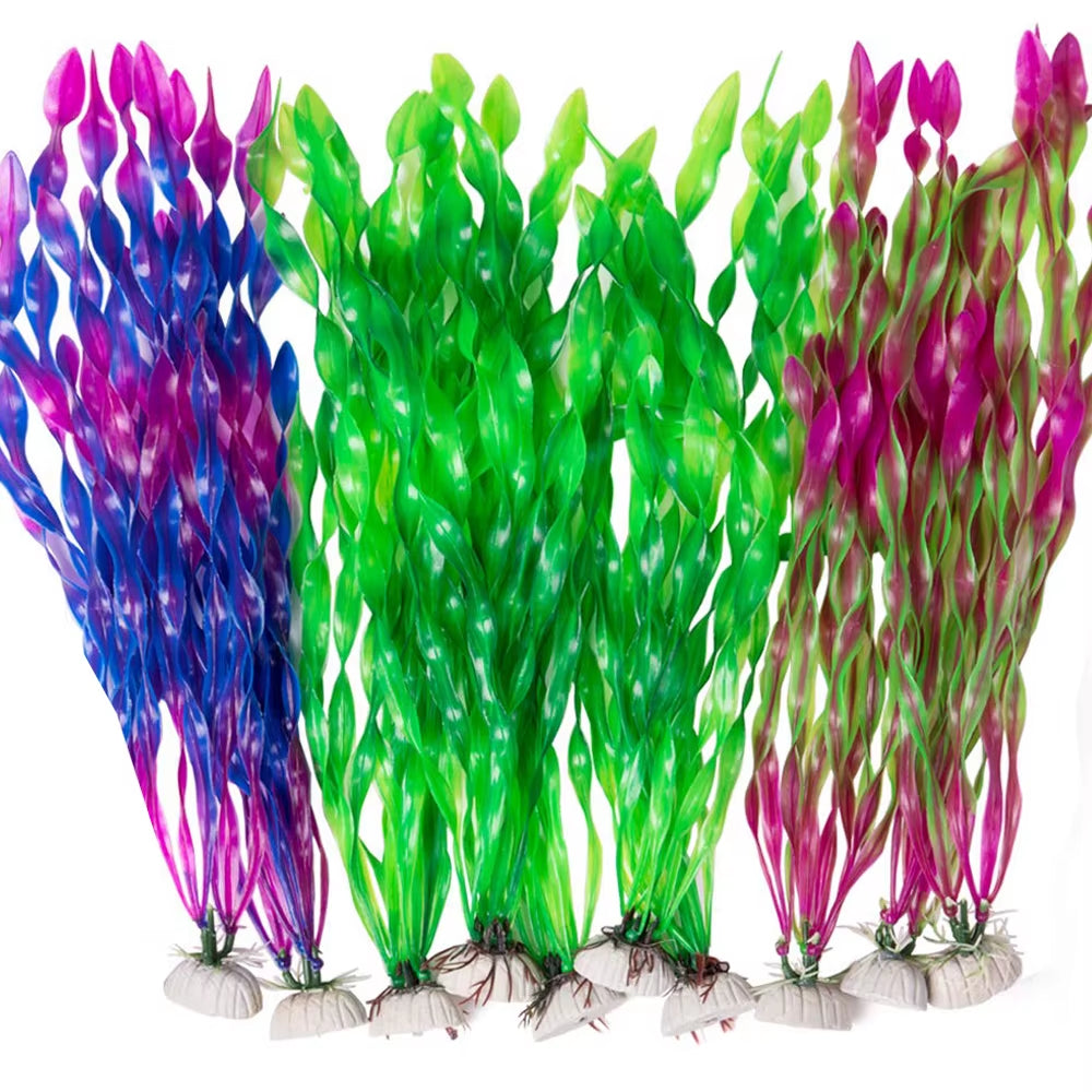5/10Pcs Plastic Aquarium Plants Fish Tank Decorations Artificial Seaweed Water Grass Underwater Plants for Aquarium Accessories