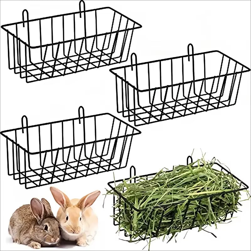 Rabbit Hay Feeder Metal Rabbit Hay Rack Multi-Function Hay Racks Rabbit Feeder Racks Guinea Pig Bunny Cage Accessories