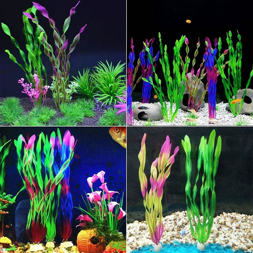 5/10Pcs Plastic Aquarium Plants Fish Tank Decorations Artificial Seaweed Water Grass Underwater Plants for Aquarium Accessories
